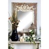 Wood Floral Carved Acanthus Wall Mirror Brown - Olivia & May - 2 of 4