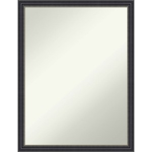20"x26" Stylish Wood Wall Mirror Black, Non-Beveled Vanity - Amanti Art: Includes Mounting Hardware - 1 of 4