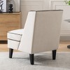 Modern Upholstered Accent Chair Velvet Slipper Armless Chair With  Pillow Comfy Reading Chair For Living,Room Bedroom,Small Spaces-Cuddlewood - 3 of 4