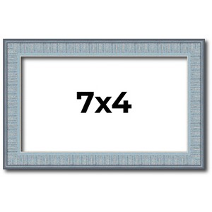 PosterPalooza | Photo Size Textured Blue Picture Frame - UV Acrylic, Foam Board Backing, Hanging Hardware - 1 of 4