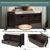 Storage Bench With Removable Basket 2 Drawers, Fully Assembled Shoe Bench With Removable Cushion, Storage Bench - 4 of 4