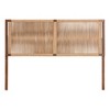 bali & pari Holitz Modern Bohemian Walnut Brown Finished Bayur Wood Queen Size Headboard - 3 of 4