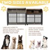 Whisen 38'' Heavy Duty Dog Crate with Lockable Wheels - 3 of 4