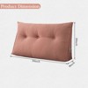 Bekrvio Multiple Sizes Headboard Pillow Wedge Reading Support Backrest Cushion with Pocket & Removable Cover for Bed Sofa Daybed - 3 of 4