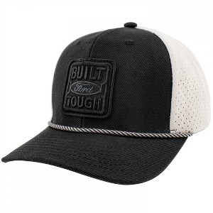 Adult Ford Built Tough Logo Black on Black Rope Hat - 1 of 4