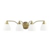 Livex Lighting Somerville 4 - Light Vanity in  Antique Brass - 4 of 4