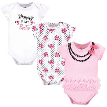 Little Treasure Baby Girl Cotton Bodysuits 3pk, Mini Boss, 6-9 Months ...