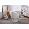 Swivel Accent Chair Armchair, Round Barrel Chair in Fabric for Living Room Bedroom - 3 of 4