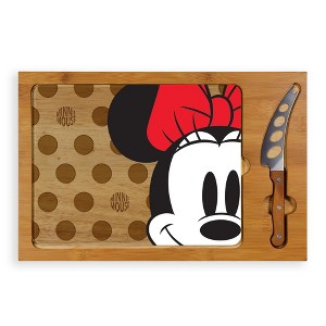 Toscana Disney Minnie Mouse Icon Glass Top Cutting Board and Knife Set - 1 of 4