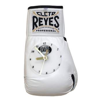 Cleto Reyes 10 oz Authentic Pro Fight Leather Clock Glove - White
