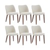 4/6Pcs Modern Padded Dining Chairs Set With Wood Legs, for Dining Room/Study/Café, Multiple color options - 2 of 4