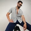Campus Sutra Men Men's Moon Grey Floral Embroidered Shirt - 2 of 4
