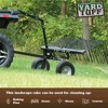 Yard Tuff  ATV Tow Behind Durable Corrosion Resistant Steel Landscape Rake with Wheels and Lift Handle for Pine, Straw, Leaves, & Grass - 4 of 4