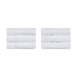 Modern Solid Classic Premium Luxury Cotton 6 Piece Hand Towel Set by Blue Nile Mills - 1 of 4