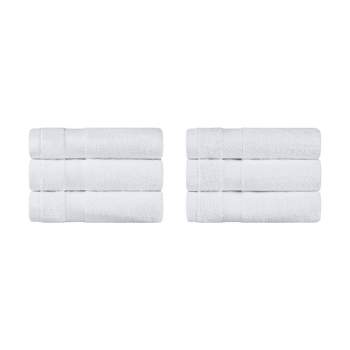Modern Solid Classic Premium Luxury Cotton 6 Piece Hand Towel Set by Blue Nile Mills