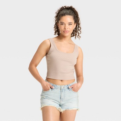 Women's Slim Fit Scoop-Neck Tank Top - Wild Fable™