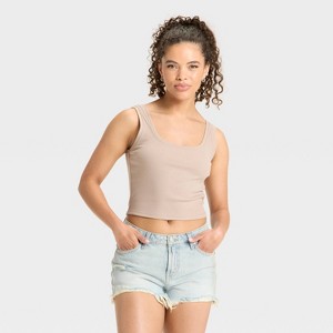 Women's Slim Fit Scoopneck Tank Top - Wild Fable™ - 1 of 3