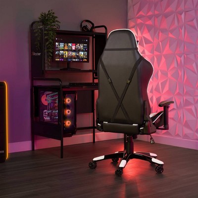 Agility Black and White Ergonomic PC Gaming Chair