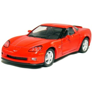KiNSMART 2007 Corvette Z06 5inch 1:36Scale Die Cast Metal Model Toy Cars RED - 1 of 4