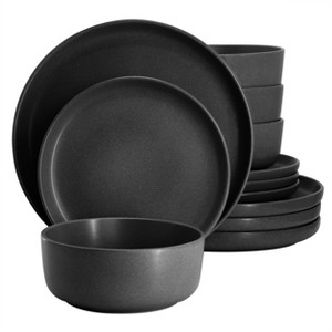 Soho Lounge Bryant Park 12 Piece Reactive Stoneware Dinnerware Set - 1 of 4