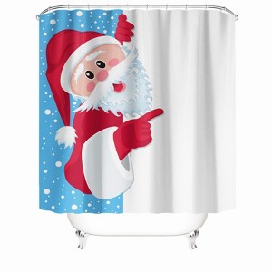 Kindly Santa Claus Shower Curtains for Bathroom Waterproof Fabric Bath Curtain Durable Soft Stylish Bathroom Decor 72x72 Inch - 1 of 1