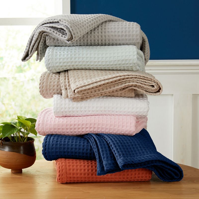 Market & Place 100% Cotton Waffle Weave Bed Blanket, 2 of 8