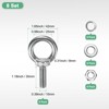 Unique Bargains Stainless Steel Durable Rust-Resistant Eyebolts with Nuts Washers Male Screw for Fastening 10 Pcs - 3 of 4