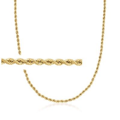 Ross-Simons Italian 2.2mm 18kt Yellow Gold Rope-Chain Necklace