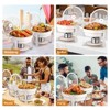 ROVSUN 5QT 4 Pack Maifanite-Coated Chafing Dishes for Buffet 4 Pack with Lid Holder for Party Wedding - 4 of 4