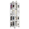 NicBex 4-Tier Rotating Bookshelf with Wheels,55" Tall Book Rack for Bedroom,Living Room,Office,Easy Assembly - 4 of 4