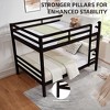 Full over Full Bunk Bed with Thick Posts,Wooden Bunk Bed with High Guardrail ,No Box Spring Needed, Natural - 4 of 4