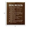Slickblue Rustic Dog Lover Wall Decor – 10 Funny Dog Rules Sign – Pet Humor Wooden Accent – 9x12 inches, Color Options - 3 of 3