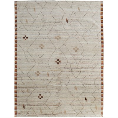 Kasbah Transitional Moroccan Ivory/Tan/Orange Area Rug
