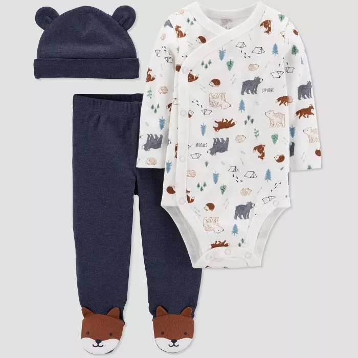 Best Winter Baby Clothes of 2019, Baby Boys' Just One You Baby Fox 3-Piece Bodysuit and Pants Set