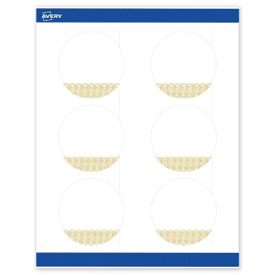 Avery Round Labels, Gold Lace Trim Pattern, 3" Diameter, 60 Total