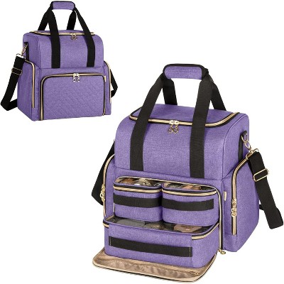 Large Travel Makeup Bag with 3 Removable Cases, Cosmetic Bag with Detachable Dividers