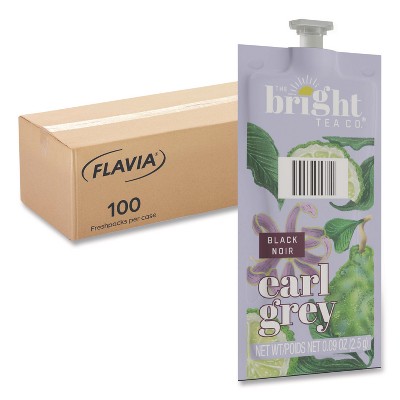 Flavia the Bright Tea Co. Earl Grey Black Tea Freshpack - Case of 100 - 0.09 Oz