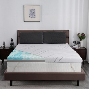 Vipbear 3 Inch Extra Firm Mattress Topper, Pain Relieving Foam Bed Topper for Extra Support, Twin/Twin XL/Full/Queen/King Size - 1 of 4