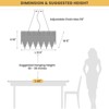 Ludomide Rectangular Crystal Chandelier Modern Raindrop Hanging Pendant Light Fixture for Dining Room Restaurants Kitchen Island - 3 of 4