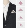 INSPIRE CHIC Men's Stripes Pattern Decorative Pocket Square - 3 of 4