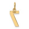 Black Bow Jewelry 14k Yellow Gold, Athletic Collection, Small Polished Number 7 Pendant - 3 of 4