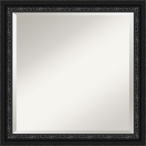 Amanti Art Downton Black Beveled Wood Framed Bathroom Vanity Wall Mirror - 1 of 4
