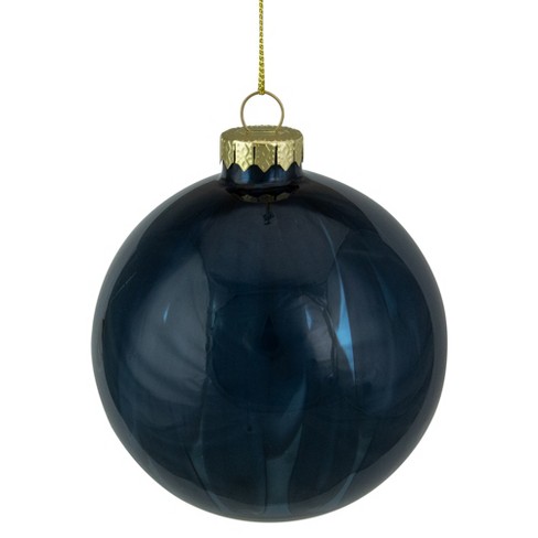 Northlight 4" Shiny Royal Blue Glass Christmas Ball Ornament - image 1 of 4