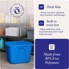HOMZ Stackable and Nestable Heavy Duty Plastic Storage Container with 4 Way Handles - 3 of 4