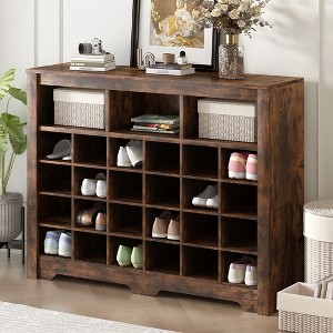 LOVMOR Sleek Design 24 Shoe Cubby Console - 1 of 4