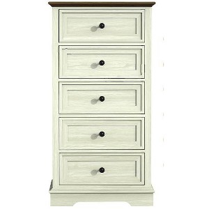 Cabinet Dresser Chest With 5 Drawers, Chest Of Drawers, Bedroom Dresser Beige - 1 of 4
