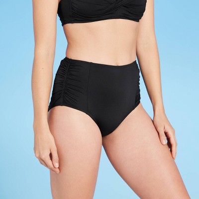 longline bikini top and high waisted bottoms