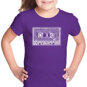 LA Pop Art Girl's Word Art T-shirt - The 80's - 1 of 4