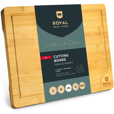 Royal Craft Wood Bamboo Cutting Board (XXL, 20”x14”)