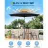 10FT Outdoor Patio Umbrella with 8 Sturdy Ribs, Table Umbrella with Push Button Tilt and Crank, UV Protection Waterproof (Gray) - 3 of 4